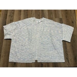 Daily Thread Sweater, Women's 2X, Blue Pink Green White Sparkly Open Cardigan